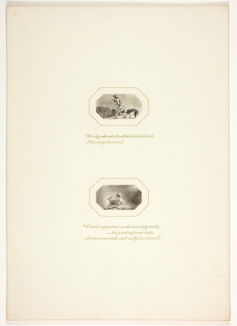 Studie til en tavle fra The Task af Thomas Stothard