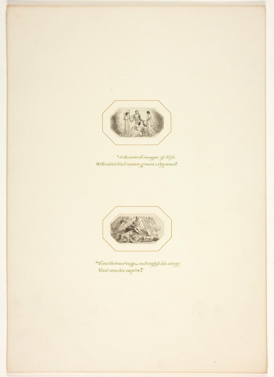 Studie til en tavle fra The Task af Thomas Stothard
