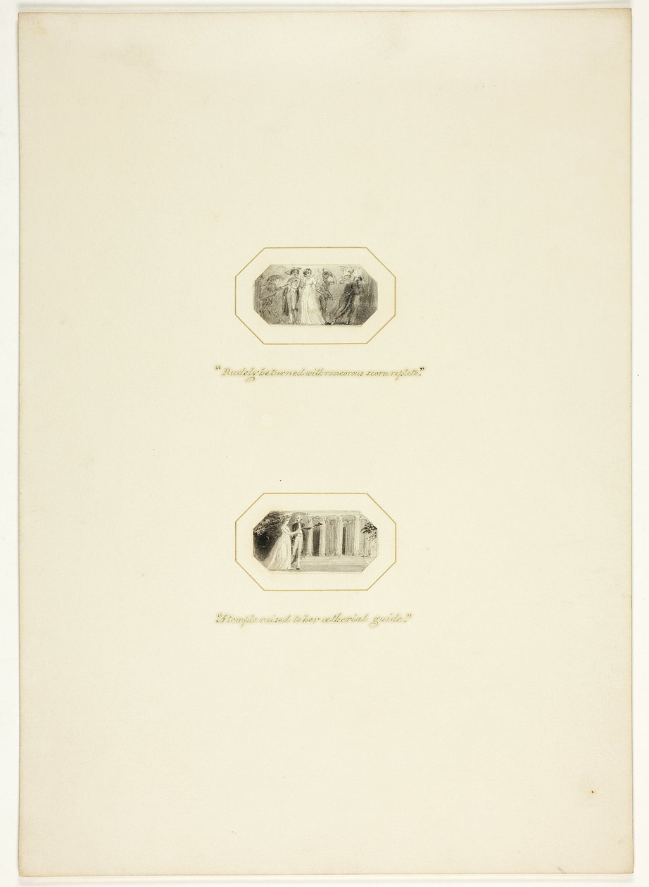 Studer til en tallerken fra The Triumphs of Temper, i Royal Engagements Pocket Book fra 1796 af Thomas Stothard