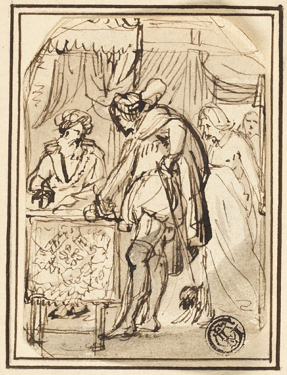 Ung mand ved skribentens bord af Thomas Stothard