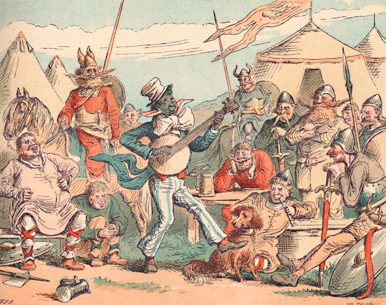 Kong Alfred i den danske lejr, c1884 af Thomas Strong Seccombe