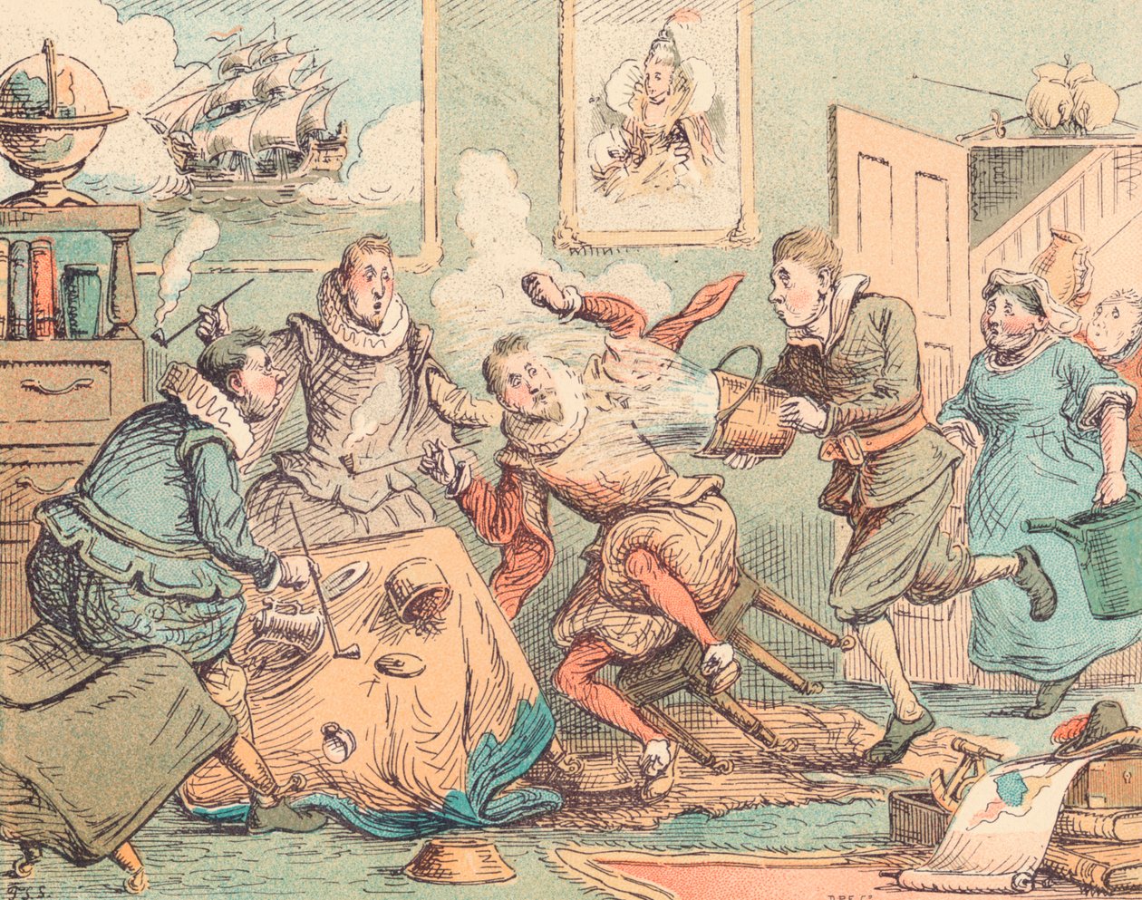 Sir Walter Raleighs Pipe Put Out, c1884 af Thomas Strong Seccombe