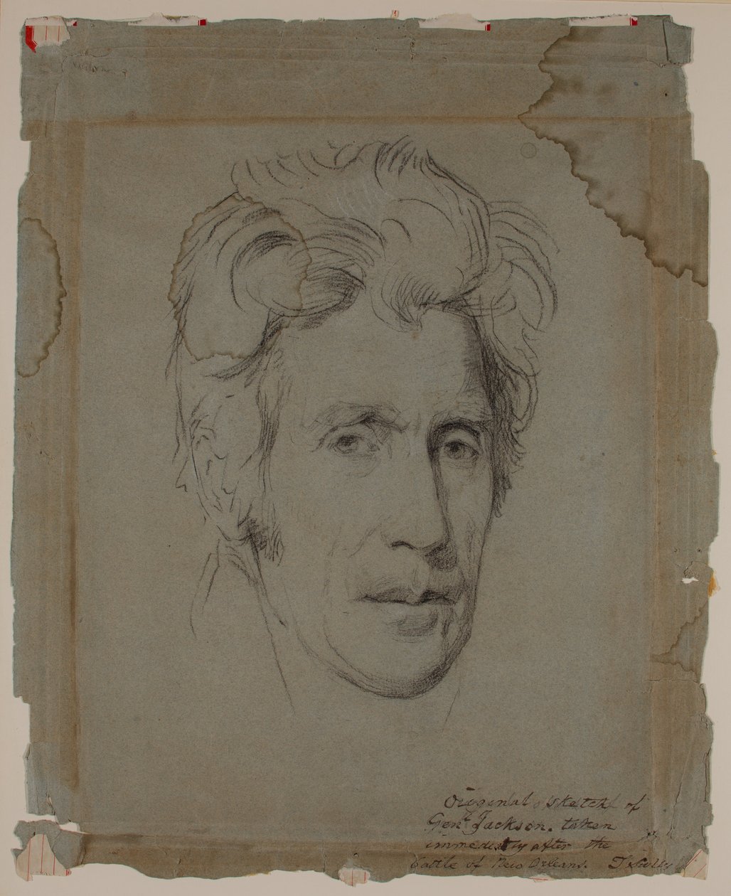 Andrew Jackson, efter slaget ved New Orleans, ca. 1815 (tegning) af Thomas Sully