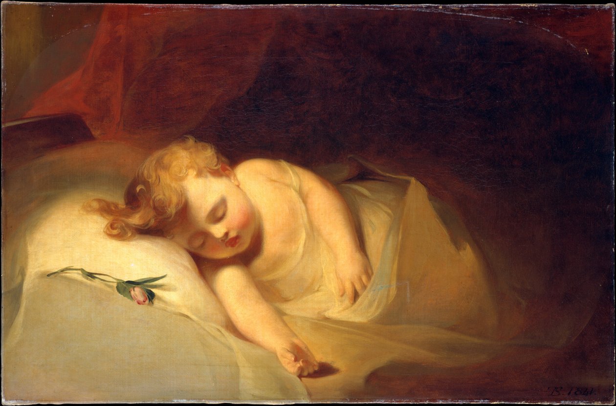 Det sovende barn (Rosebud) af Thomas Sully