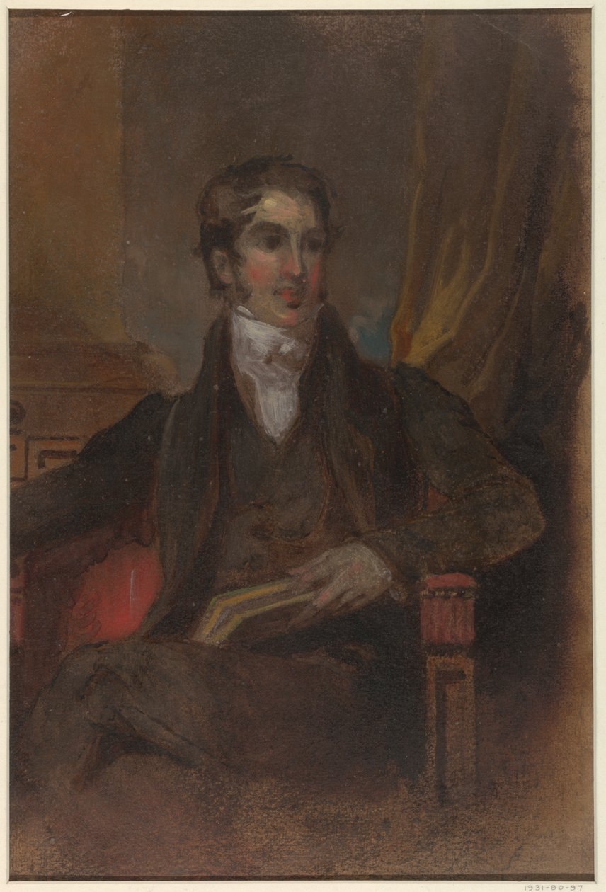 Undersøgelse til "Portrait of James Cornell Biddle," Museum of Fine Arts, Houston, TX af Thomas Sully