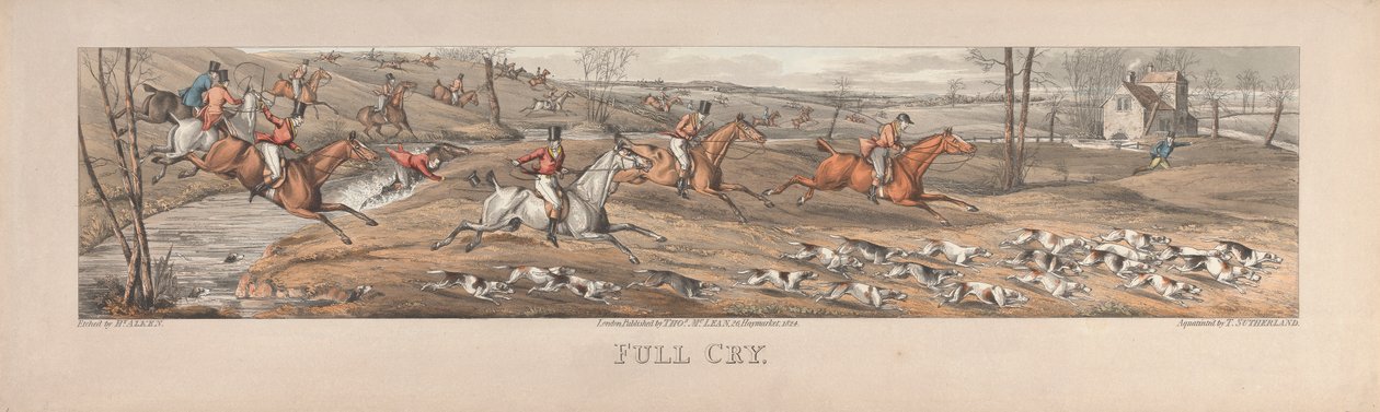 Et sæt på fire: Full Cry. London, pub. af Thos. McLean, 1824 af Thomas Sutherland