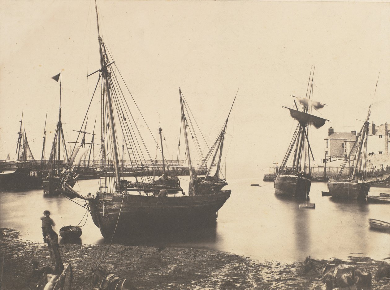 Havnescene, ca. 1855. af Thomas Sutton.