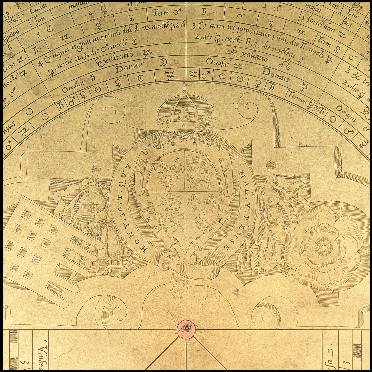 Astrolabium: detalje forside, ca. 1552 (bronze) af Thomas & Sutton Henry (c.1624 65) Gemini