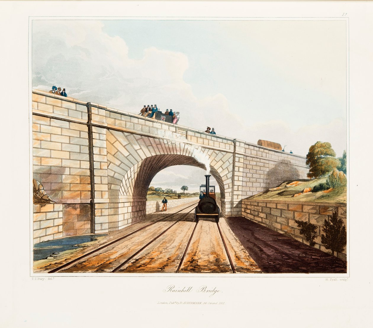 Rainhill Bridge, Chat Moss, nær Liverpool, 1831 af Thomas Talbot Bury
