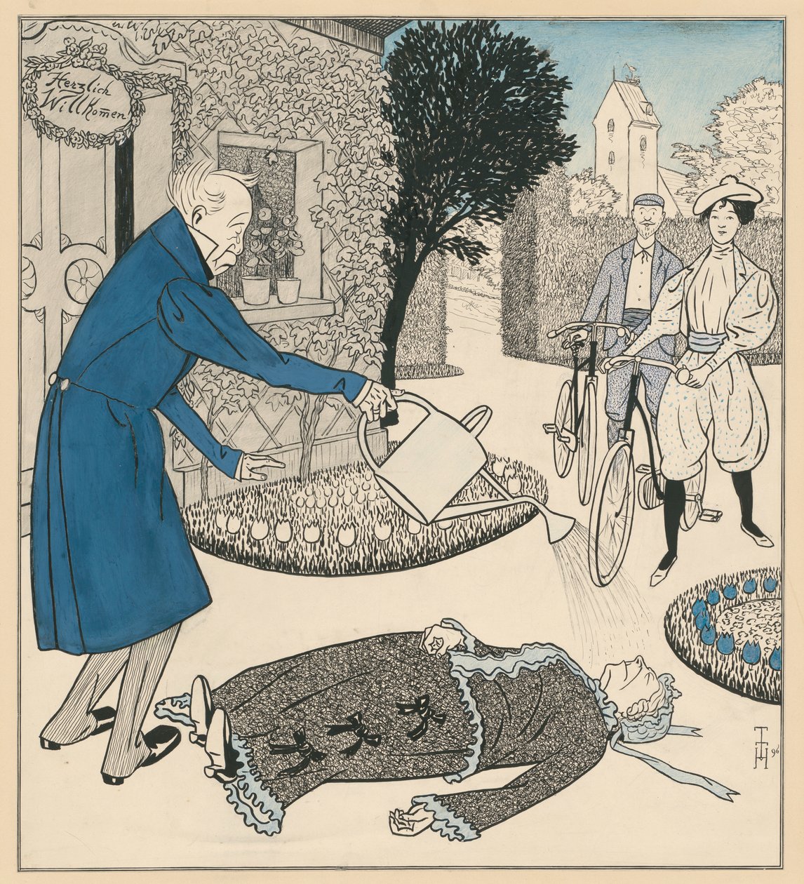 Den moderne kvinde eller et besøg hos de nygifte af Thomas Theodor Heine