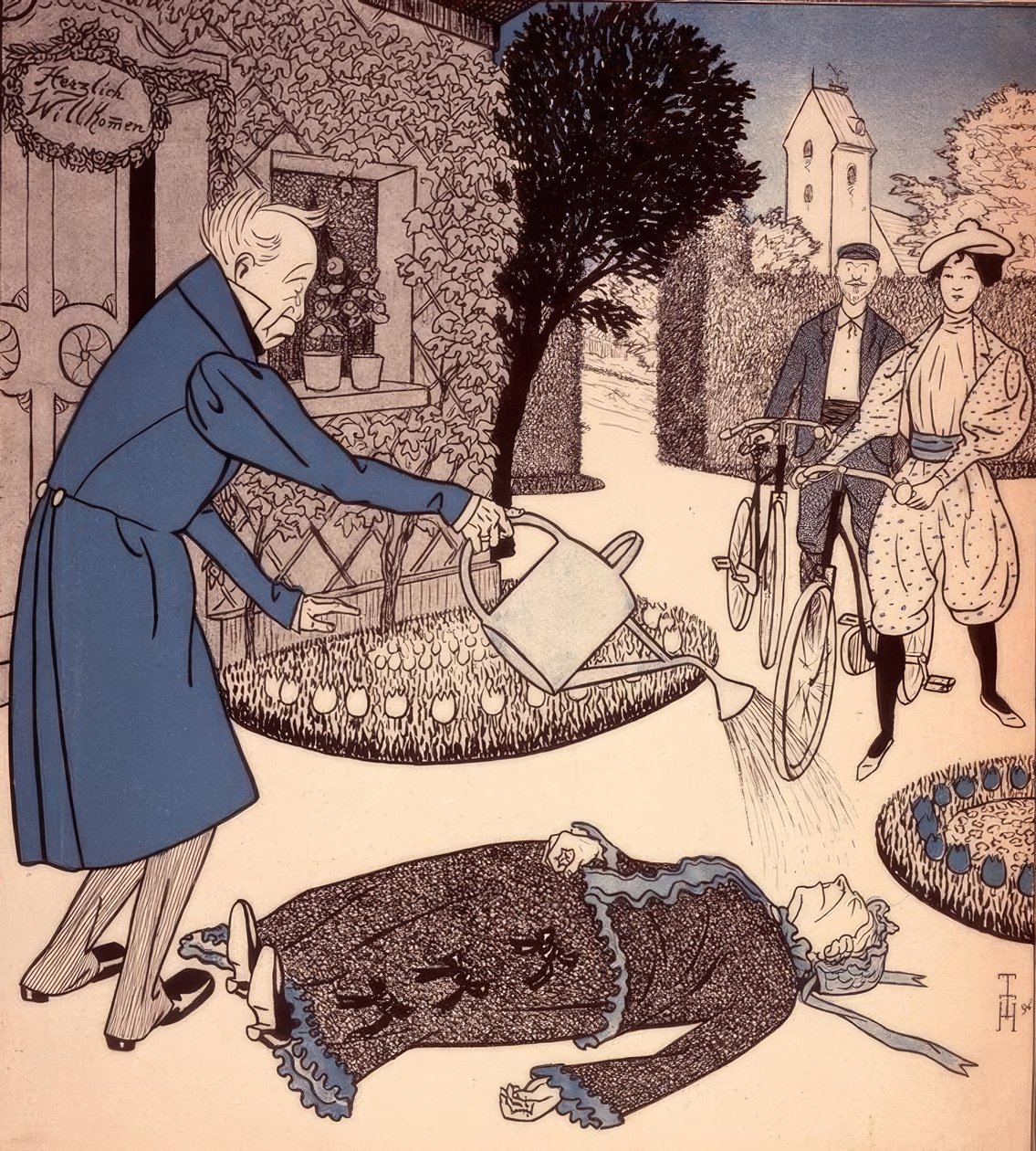 Besøg af de nygifte af Thomas Theodor Heine