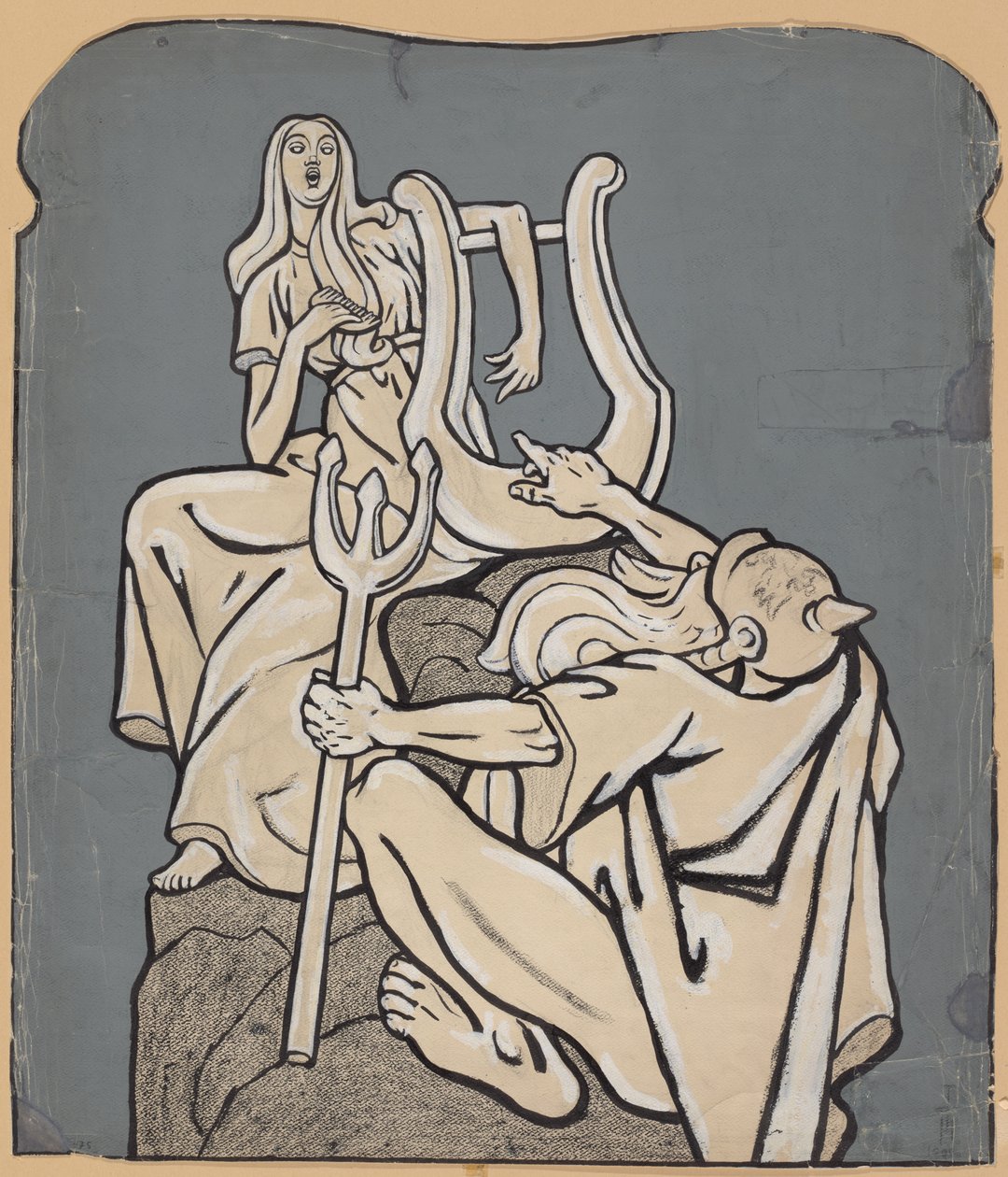 I anledning af Heinrich Heines hundredeårsdag – model af et Heine-mindesmærke; Simplicissimus IV/38, 1899 af Thomas Theodor Heine