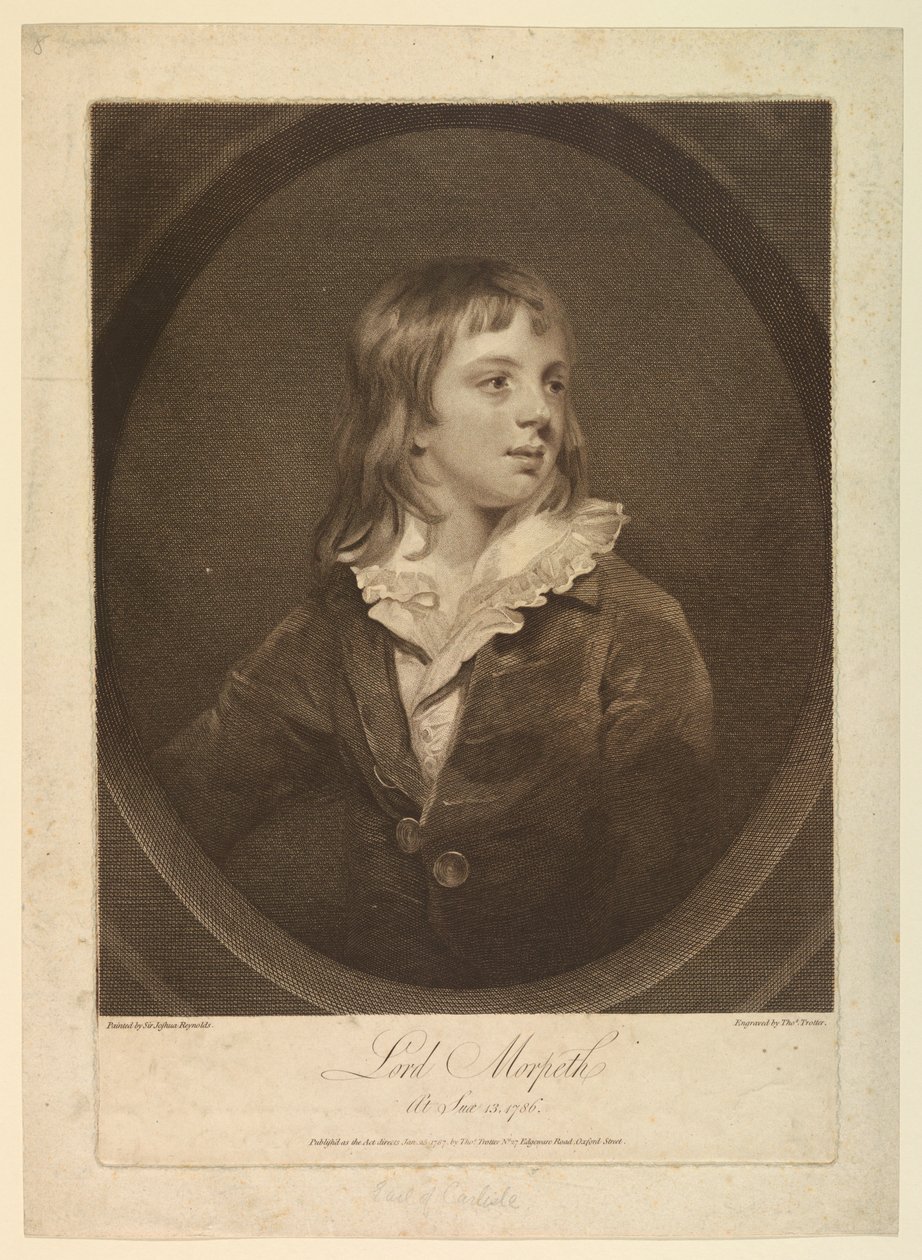 Portræt af George Howard, sjette jarl af Carlisle, Viscount Morpeth af Thomas Trotter