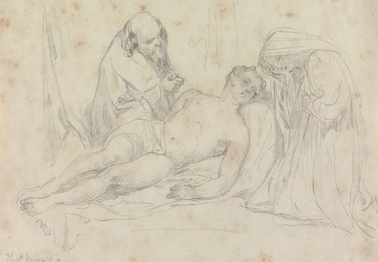 The Death of - sat af William Etty R.A. af Thomas Uwins
