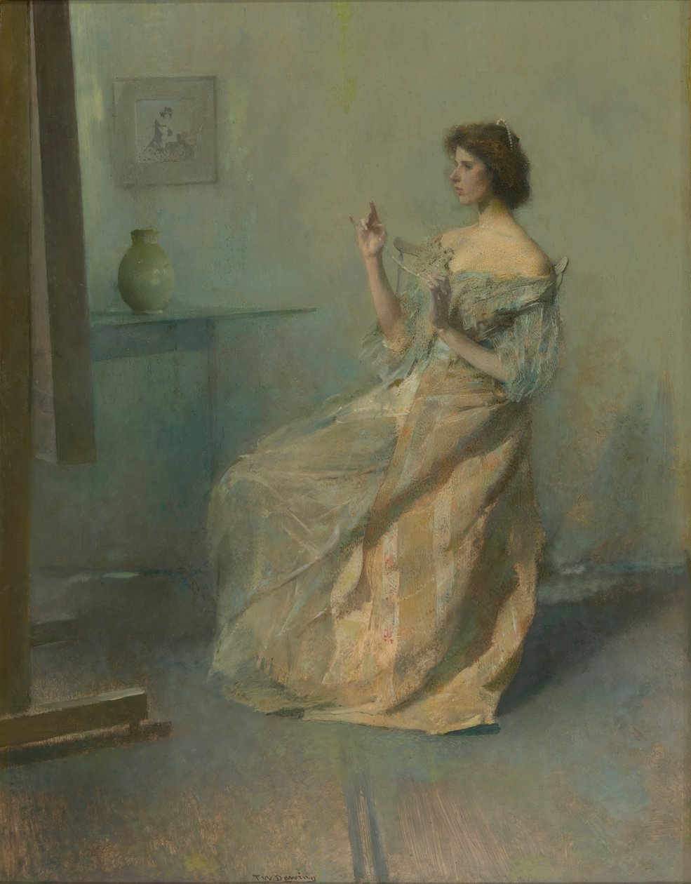 Halskæden, ca. 1907. af Thomas Wilmer Dewing