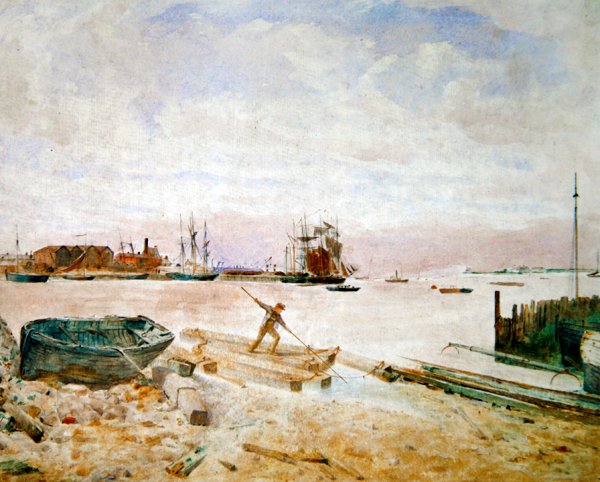Fleetwood, ca. 1860 (akvarel på papir) af Thomas Wade