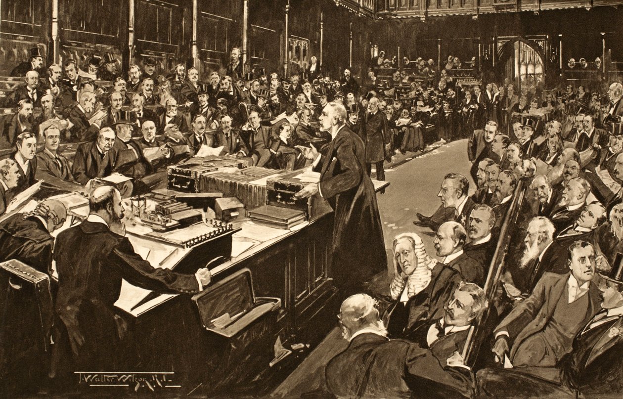 Lords and Commons, der modtog Hans Majestæts foreløbige erklæring, fra 