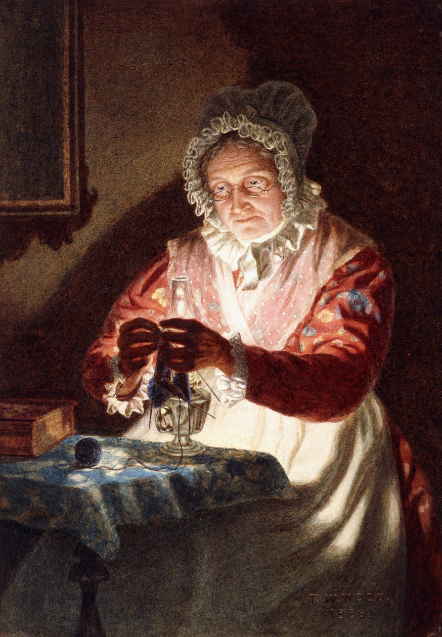 The Lost Stitch, 1886 af Thomas Waterman Wood