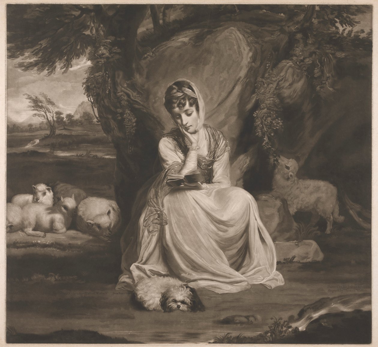 Fru Frances Ann Crewe som St. Genevieve af Thomas Watson