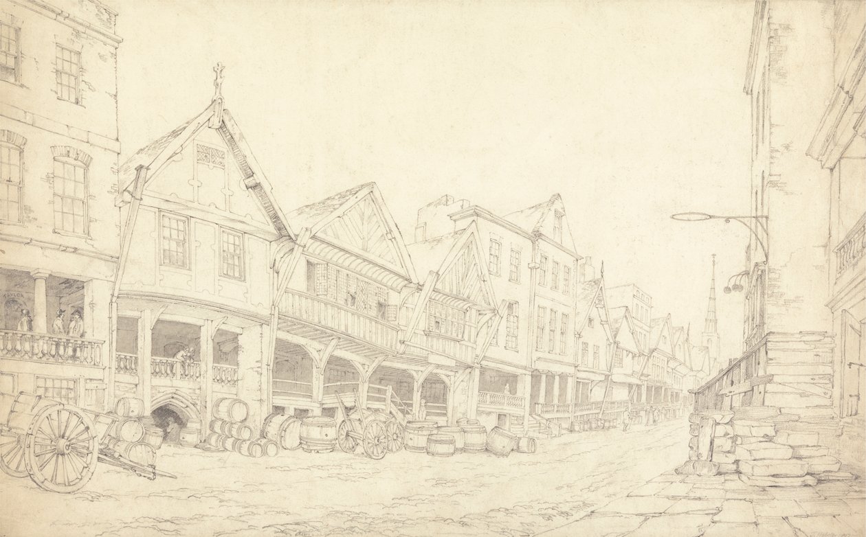 Watergate Street, Chester af Thomas Webster