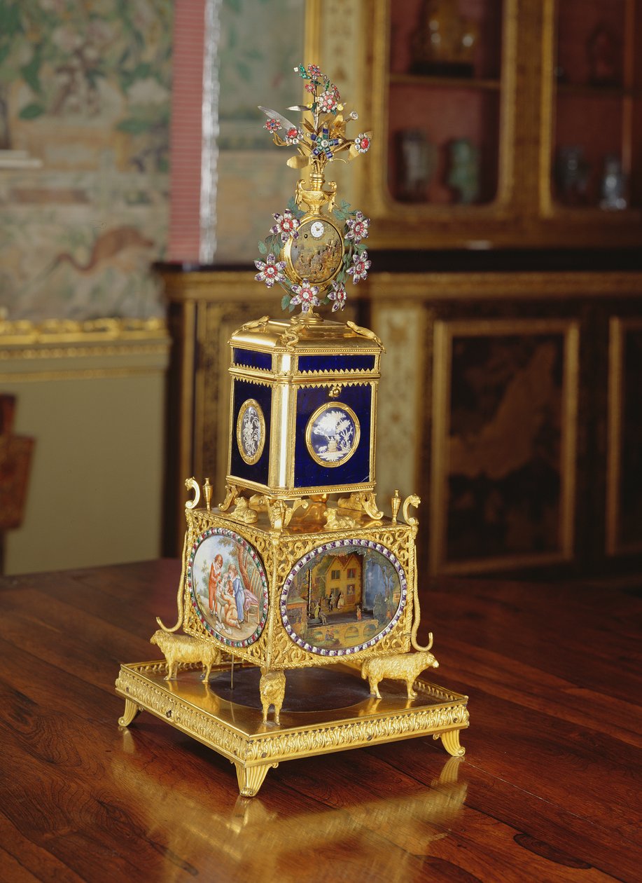 Musikalsk automat, necessaire og ur, af Thomas Weekes, ca. 1800 af Thomas Weekes