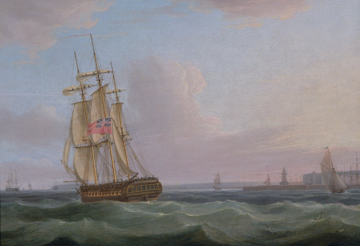 Forsendelse fra Dover, ca. 1760 af Thomas Whitcombe