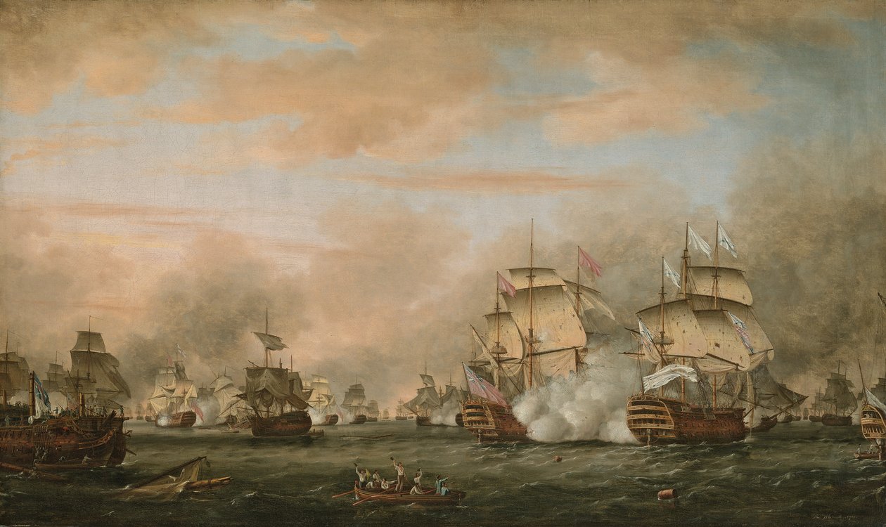 Slaget ved Saintes, 9-12 april 1782 af Thomas Whitcombe