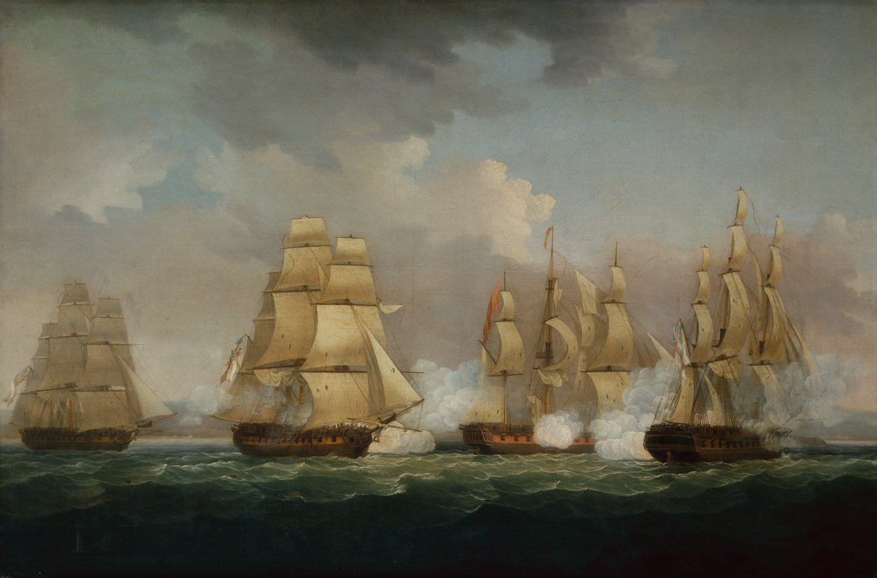 Santa Brigida engageret af Naiad, Alcamene og Triton af Thomas Whitcombe