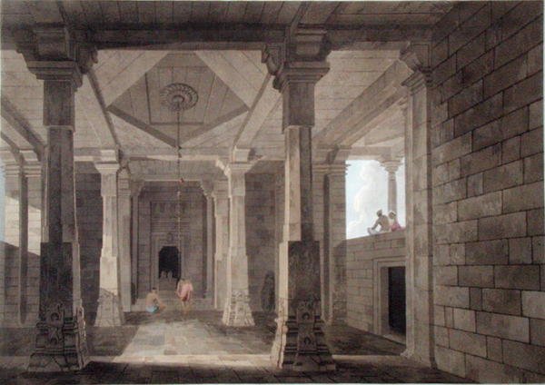 En del af det indre af et hindu-tempel i Deo, i Bahar, plade VI fra 