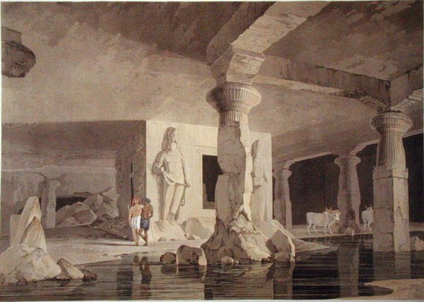 En del af Elephantas tempel, plade VIII fra 
