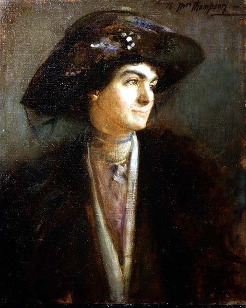 Busteportræt af Mabel Persis af Thomas William Roberts