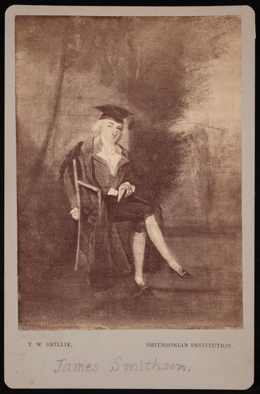 Portræt af James Smithson 1765-1829, 1786 fotograferet 1870