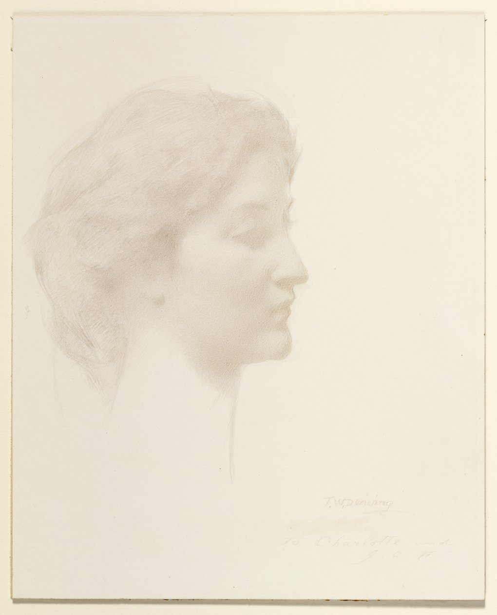 Hoved af en pige af Thomas Wilmer Dewing