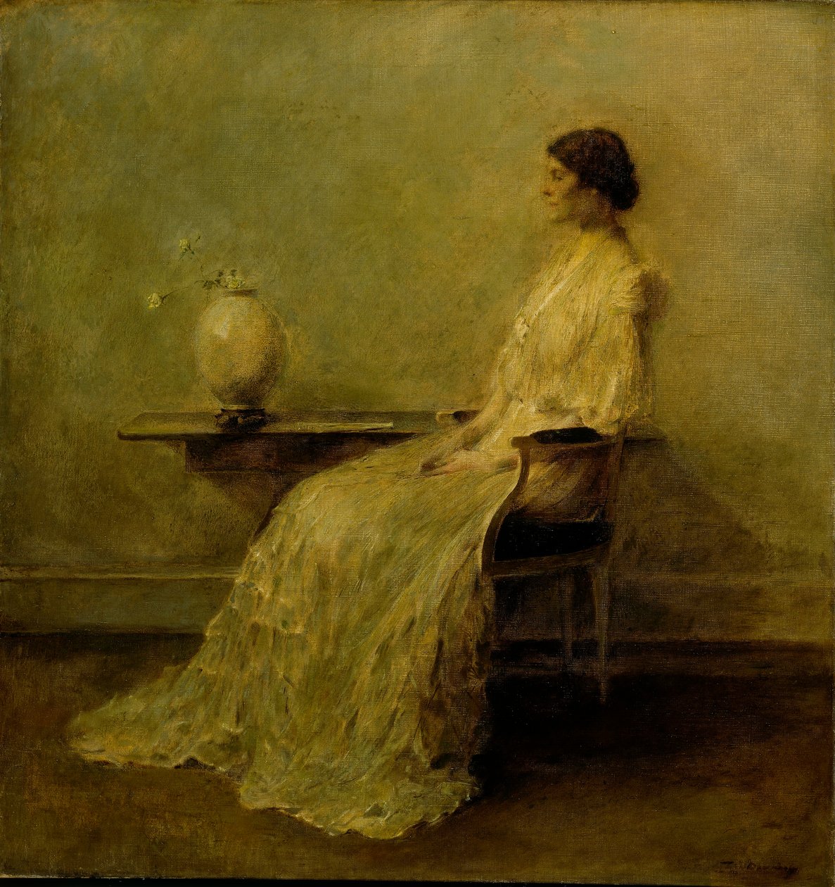 Damen i hvidt (nr. 2) af Thomas Wilmer Dewing