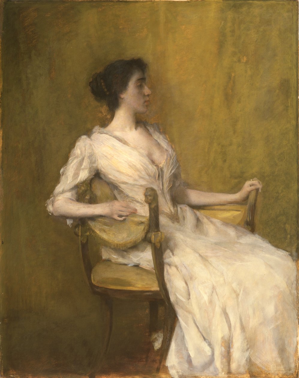 Dame i hvidt, ca. 1901 (olie på panel) af Thomas Wilmer Dewing