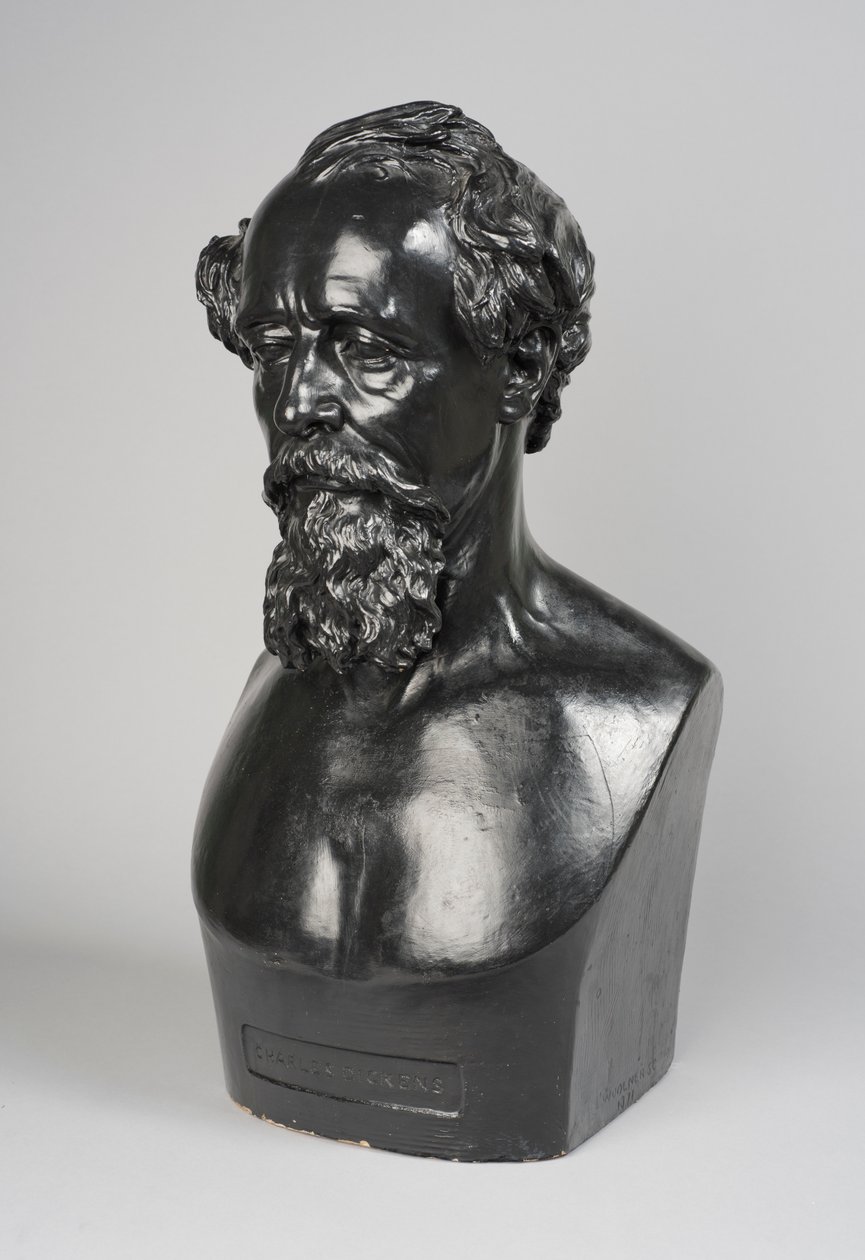 Kopi af en buste af Charles Dickens af Thomas Woolner