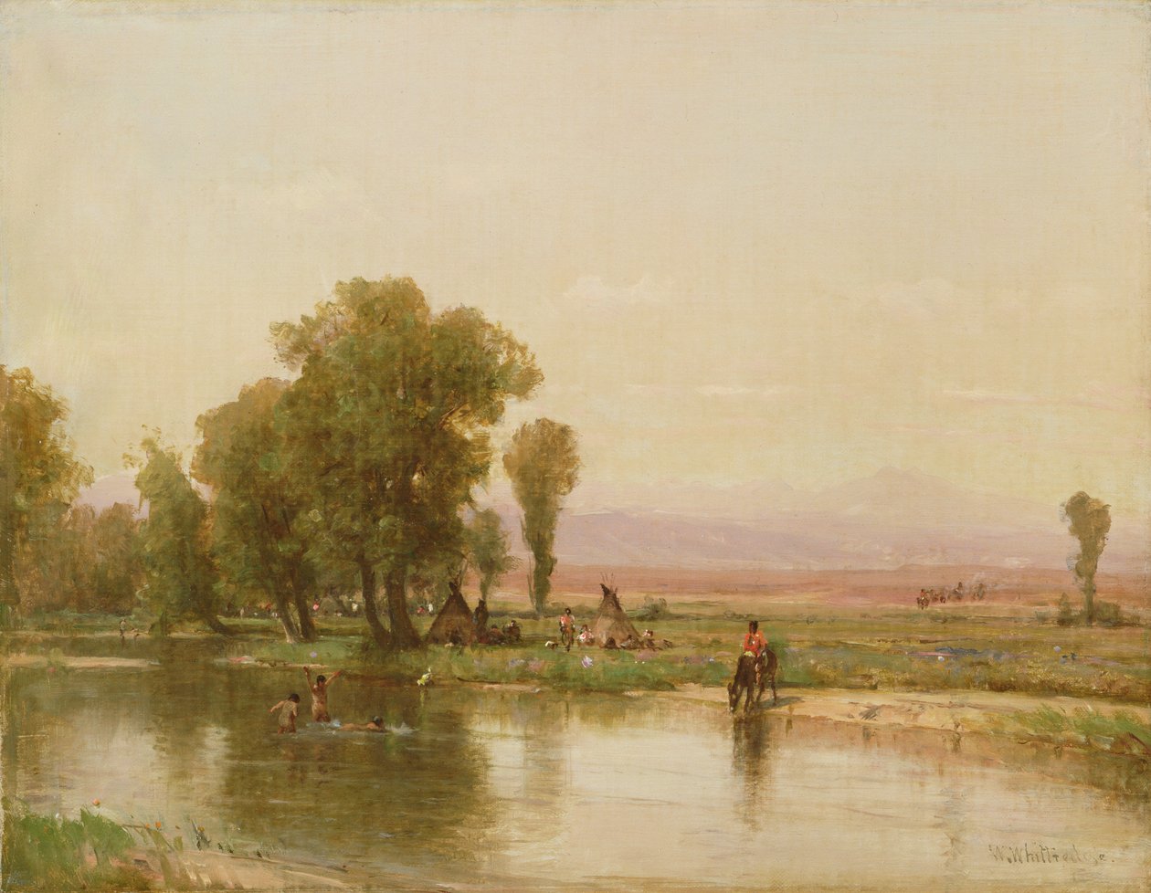 Lejr ved Platte-floden, 1865 af Thomas Worthington Whittredge