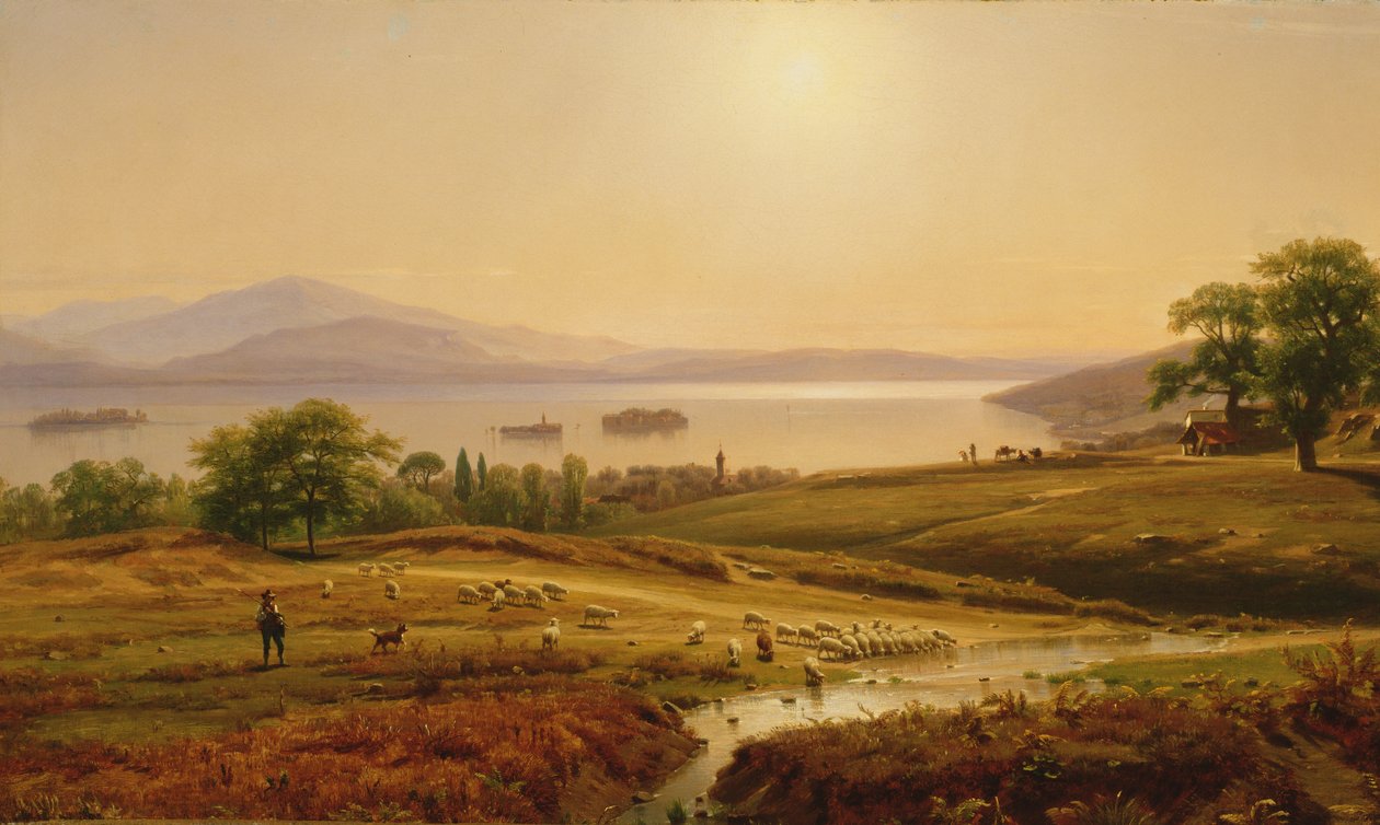 Morgen ved Lago Maggiore, 1860 af Thomas Worthington Whittredge