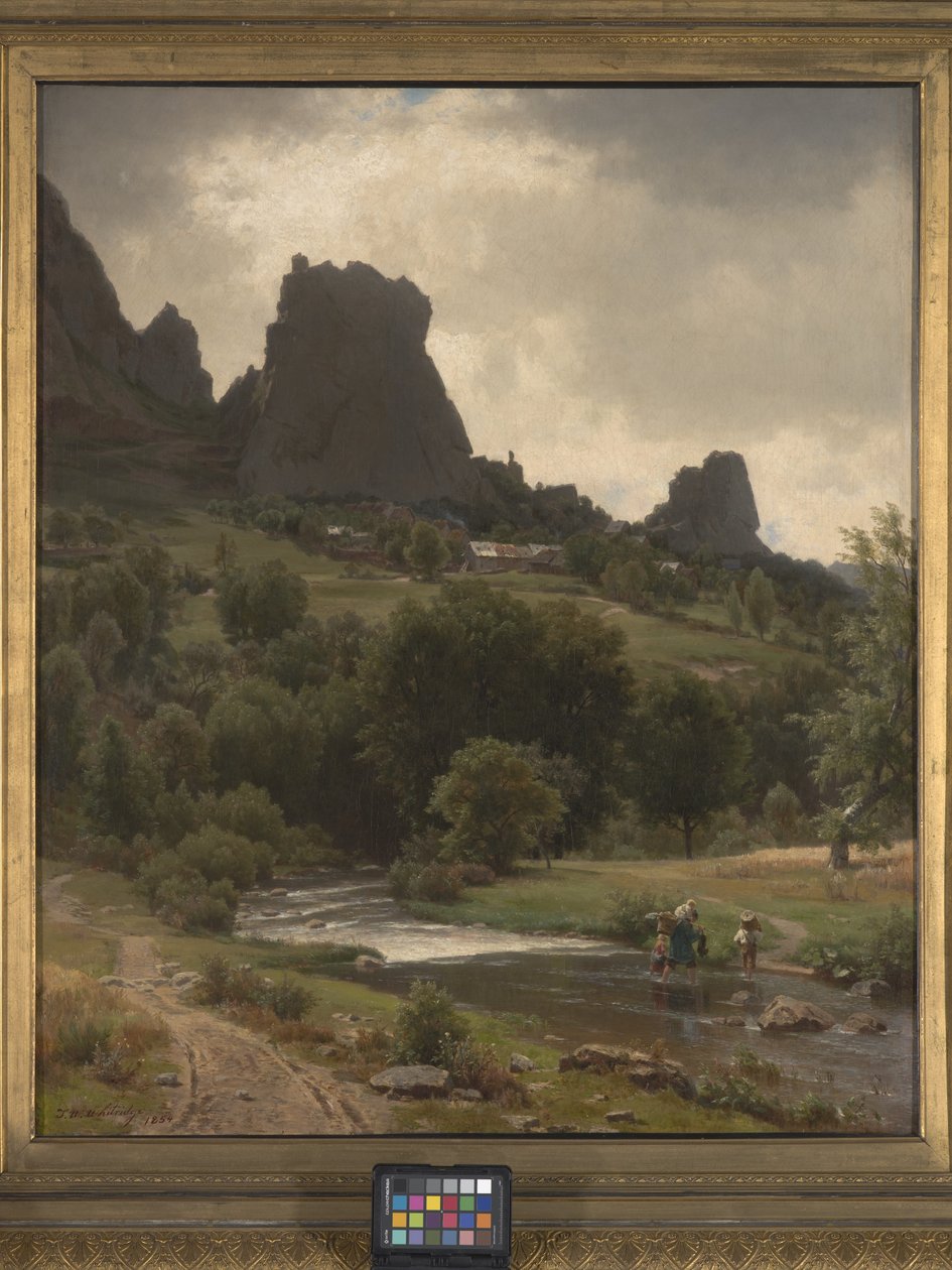 Summer Pastorale (Udsigt over Kallenfels) (olie på lærred) af Thomas Worthington Whittredge