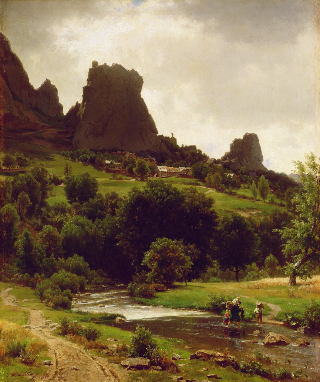 Summer Pastorale (Udsigt over Kallenfels) 1853 (olie på lærred) af Thomas Worthington Whittredge