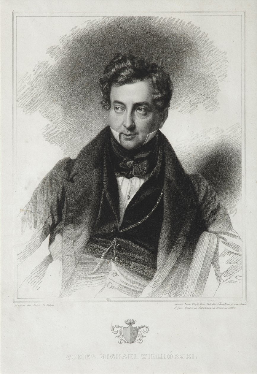 Portræt af grev Mikhail Yurievich Vilegorsky 1788-1856, begyndelsen af ​​1830
