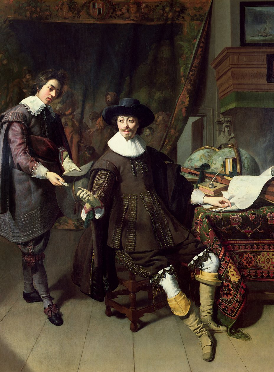 Constantijn Huygens (1596-1687) og hans kontorist, 1627 af Thomas de Keyser