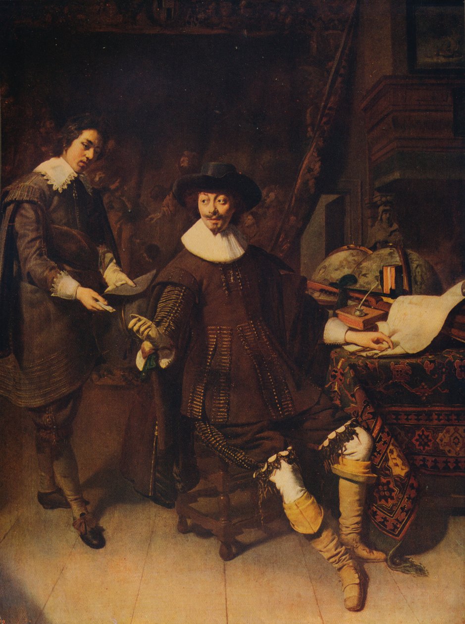 Constantijn Huygens og hans kontorist, 1627, c1915 af Thomas de Keyser