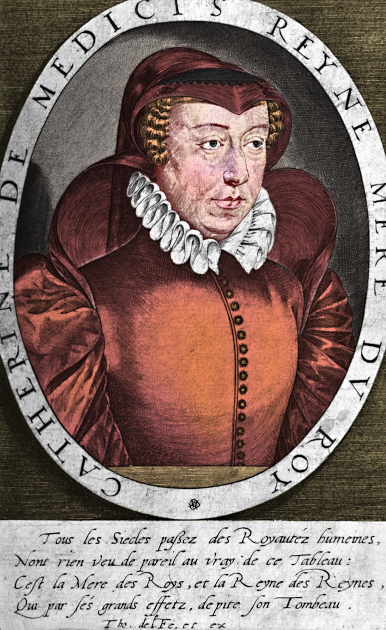 Catherine de Medici, dronning af Henrik II af Frankrig, c1500-tallet 1894 af Thomas de Leu