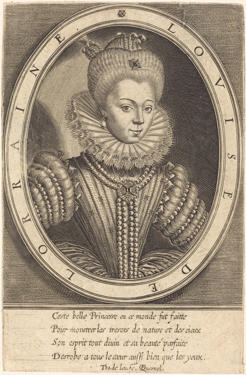 Louise af Lorraine af Thomas de Leu after François Quesnel