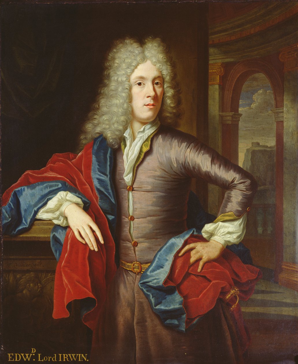 Portræt af Edward, 4. Viscount Irwin (1686-1714) (olie på lærred) af Thomas van der Wilt