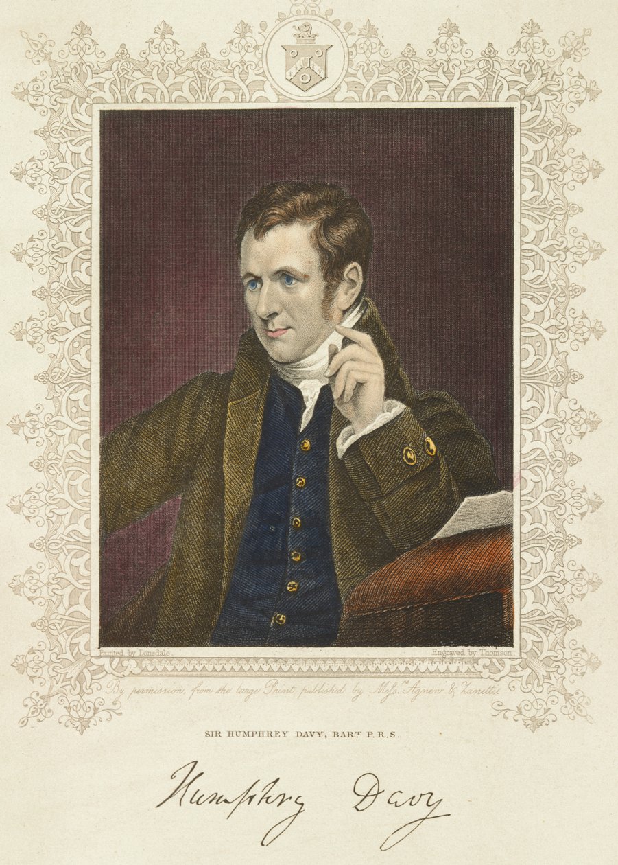Humphry Davy, britisk kemiker og opfinder, 1801 af Thomson
