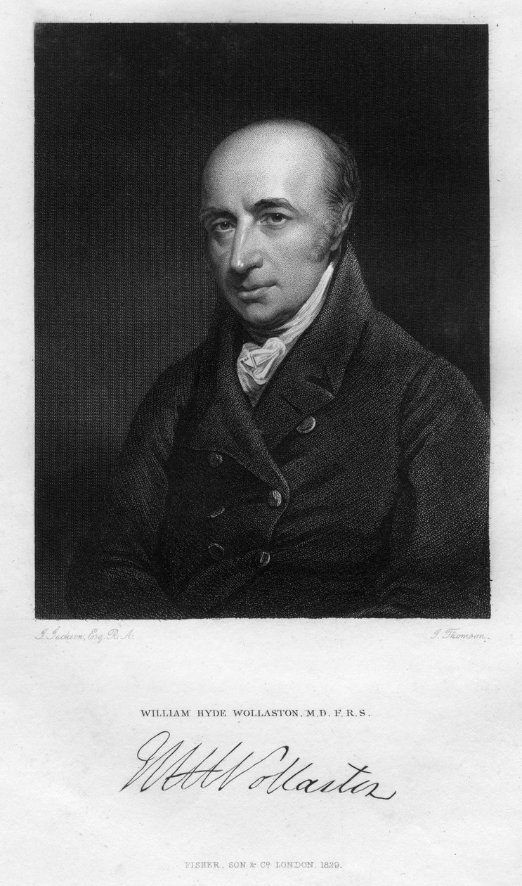 William Hyde Wollaston 1766-1828, engelsk fysiolog, kemiker og fysiker, 1829. af Thomson