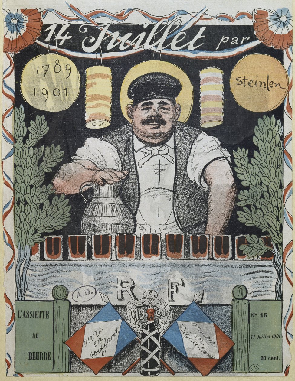 14. juli, vinhandleren, omslagsillustration fra 