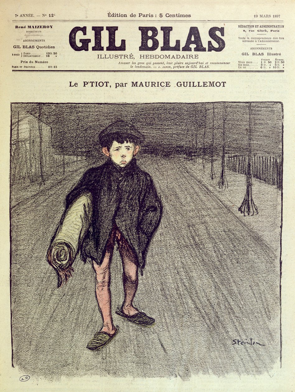 Den lille dreng, fra "Gil Blas", 1897 af Théophile Alexandre Steinlen